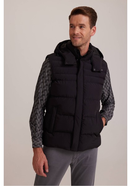 Erkek Siyah Regular Fit Yelek