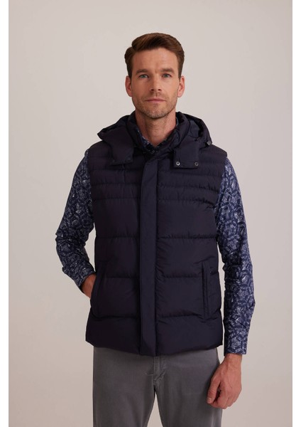 Erkek Lacivert Regular Fit Yelek