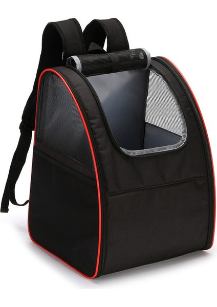 Kırmızı Köpek Kedi Taşıyıcı Pet Köpek Sırt Çantası Siyah Çanta Köpekler Sırt Çantaları Açık Nefes Katlanabilir Evcil Hayvan Sırt Çantası Seyahat Küçük Köpek Çantası (Yurt Dışından)