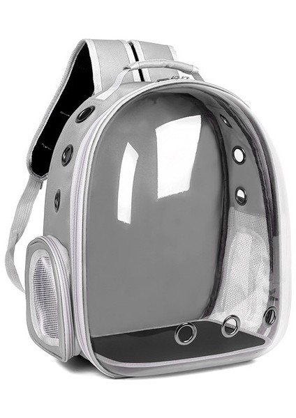 Gri Pet Kedi Taşıma Çantası Nefes Taşınabilir Pet Açık Seyahat Sırt Çantası Şeffaf Çanta Taşıyıcı Evcil Hayvan Taşıma Uzay Kapsülü Çantası (Yurt Dışından)