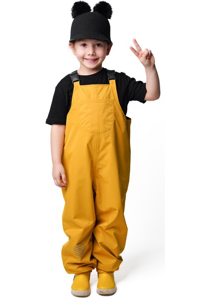 Nice Kids Unisex Çocuk Yağmur Tulumu Sarı