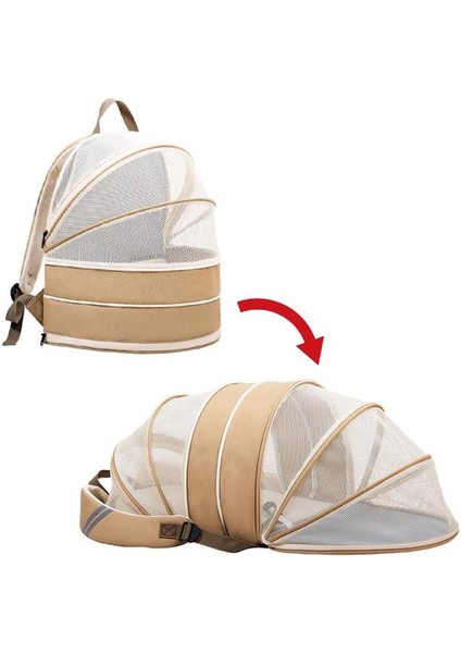 Haki Evcil Hayvan Taşıma Çantası Şeffaf Nefes Alabilir Genişletilebilir Sırt Çantası Açık Seyahat Ürünleri Küçük Köpekler Kediler Için (Yurt Dışından)