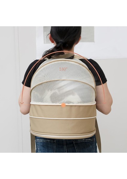 Haki Evcil Hayvan Taşıma Çantası Şeffaf Nefes Alabilir Genişletilebilir Sırt Çantası Açık Seyahat Ürünleri Küçük Köpekler Kediler Için (Yurt Dışından) fırsatları