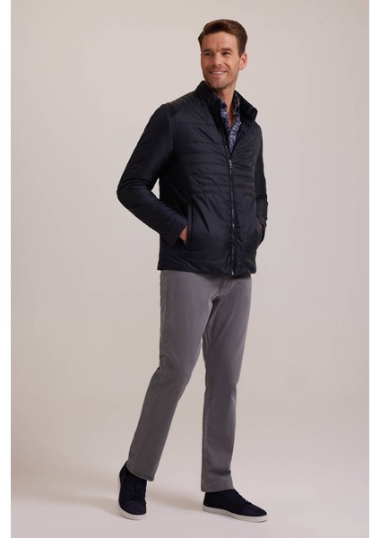 Erkek Lacivert Regular Fit Kışlık Spor Gizli Kapüşon Mont fırsatları