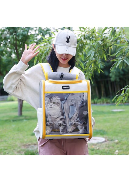 Açık Gri Evcil Hayvan Sırt Çantası Taşınabilir Kedi ve Küçük Köpekler Açık Taşıyıcı Katlanabilir Havalandırmalı Tasarım Büyük Kedi Köpek Sırt Çantası Taşıma Çantası (Yurt Dışından) fiyatları