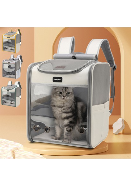 Açık Gri Evcil Hayvan Sırt Çantası Taşınabilir Kedi ve Küçük Köpekler Açık Taşıyıcı Katlanabilir Havalandırmalı Tasarım Büyük Kedi Köpek Sırt Çantası Taşıma Çantası (Yurt Dışından) modelleri