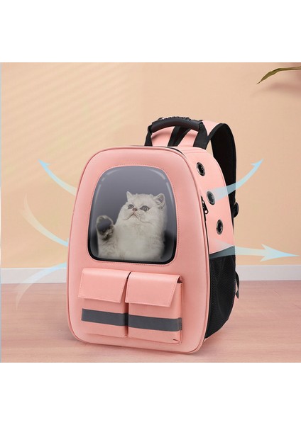 Açık Pembe Kedi Sırt Çantası Nefes Seyahat Evcil Hayvan Çantası Yükseltme Uzay Kapsülü Kedi Çantası Küçük Köpekler ve Kediler Için Uygun Pet Taşıma Malzemeleri (Yurt Dışından) fırsatları