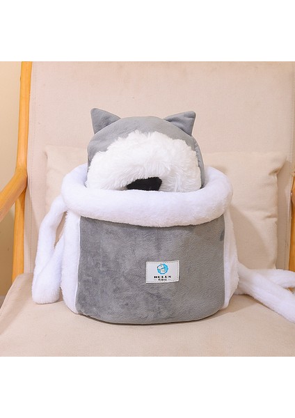 Gri L Sevimli Pet Köpek Doggy Açık Seyahat Dayanıklı Sıcak Paket Taşıyıcı Sırt Çantası Omuz Çantası Köpekler Kediler Yavru Taşıyıcılar Pet Tote Çanta Yuva (Yurt Dışından)
