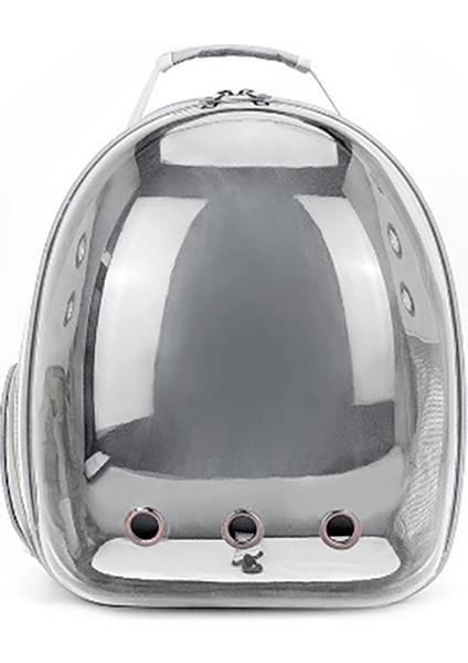 Gri Evcil Köpek Taşıma Taşıyıcı Kedi Taşıma Çantası Uzay Pet Sırt Çantası Nefes Taşınabilir Şeffaf Sırt Çantası Köpek Uzay Kapsülü Çantası (Yurt Dışından)