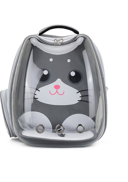 Açık Gri 36X27X40CM Kedi Çantası Nefes Omuzlar Sırt Çantası Taşınabilir Evcil Hayvan Taşıma Çantası Köpek Açık Seyahat Sırt Çantası Şeffaf Büyük Uzay Kedi Kaynağı (Yurt Dışından)