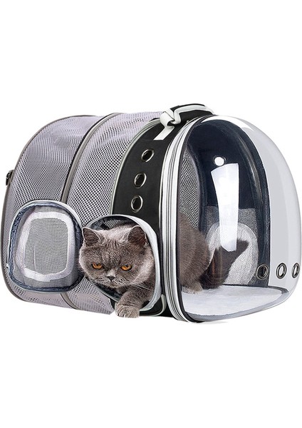 Yeşil Evcil Hayvan Malzemeleri Kedi Şeffaf Çanta Seyahat Açık Yürüyüş Taşınabilir Sırt Çantası Genişletebilir Büyük Kapasiteli Pet Kanvas Çanta (Yurt Dışından)