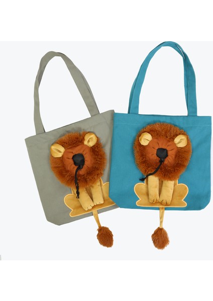 44X40X10CM Pet Kanvas Çanta Taşıyıcı Çanta Aslan Şeklinde Omuz Çantası Kediler ve Köpekler Açık Tote Çanta Pet Nefes Taşınabilir Fermuarlar Çanta (Yurt Dışından) indirimleri