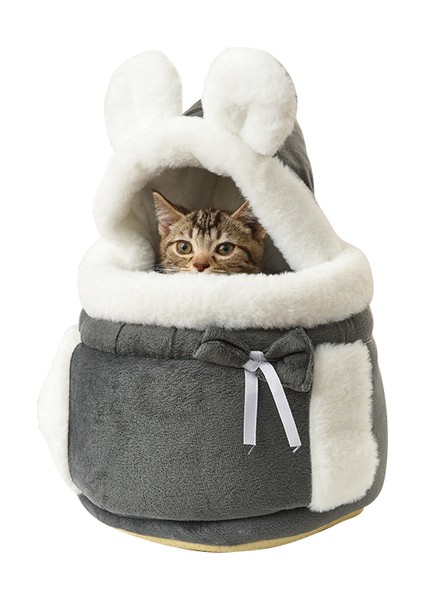 Gri 3kg Nefes Alabilir Pet Kedi Taşıma Çantası Küçük Köpekler Için Kış Sıcak Sırt Çantası Kedi Açık Seyahat Yavru Asılı Göğüs Çantası 6kg Yük Taşıyan (Yurt Dışından)