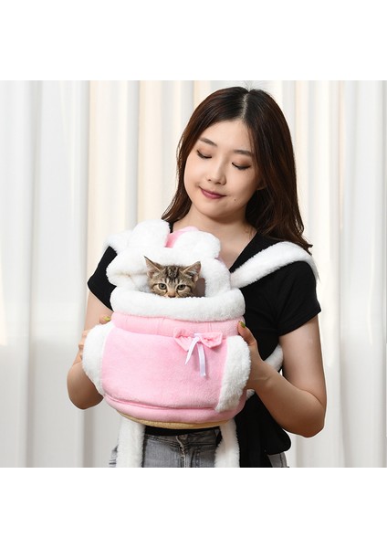 Gri 3kg Nefes Alabilir Pet Kedi Taşıma Çantası Küçük Köpekler Için Kış Sıcak Sırt Çantası Kedi Açık Seyahat Yavru Asılı Göğüs Çantası 6kg Yük Taşıyan (Yurt Dışından)