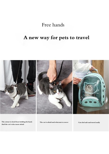 Açık Mavi Yüksek Kapasiteli Pet Kedi Çantası Nefes Taşınabilir Taşıma Çantası Açık Hava Seyahati Için Sırt Çantası Yavru Kedi ve Köpek Şeffaf Uzay Sırt Çantası (Yurt Dışından) indirimleri