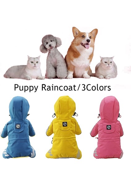 Mavi 2xl Köpek Yağmurluk Yansıtıcı Evcil Hayvan Giysileri Köpek Giyim Su Geçirmez Tulum Ceket Yorkie Kaniş Bichon Pomeranian Schnauzer Corgi Ceket (Yurt Dışından) fırsatları