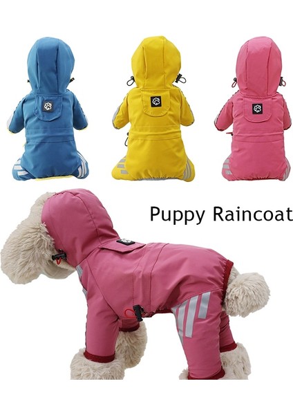 Mavi 2xl Köpek Yağmurluk Yansıtıcı Evcil Hayvan Giysileri Köpek Giyim Su Geçirmez Tulum Ceket Yorkie Kaniş Bichon Pomeranian Schnauzer Corgi Ceket (Yurt Dışından) indirimleri