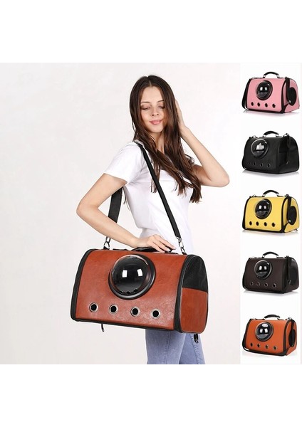 Pembe Evcil Hayvan Taşıma Çantası Kedi Sırt Çantası Taşınabilir Katlanabilir Nefes Köpek Açık Seyahat Bir Omuz Crossbody Çanta Bavul Uzay Kapsül (Yurt Dışından) fiyatları