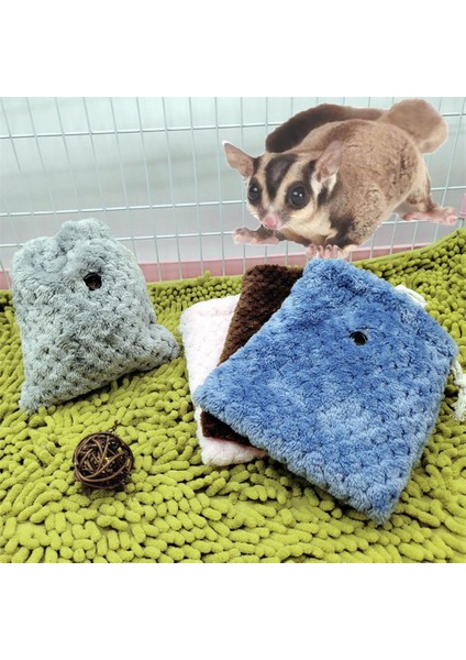 Mavi Uçan Sincap Hamster Çantası Sevimli El Çantası Hamster Taşıma Çantası Küçük Evcil Hayvan Çantası Ipli Cep (Yurt Dışından)