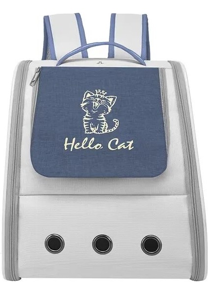 AA074-9 Pet Kedi Taşıyıcı Sırt Çantası Nefes Alabilir Taşınabilir Seyahat Sırt Çantası Kedi ve Köpek Için Anti Ayrılma Kemeri ile Üç Kapılı Tasarım AA074 (Yurt Dışından)