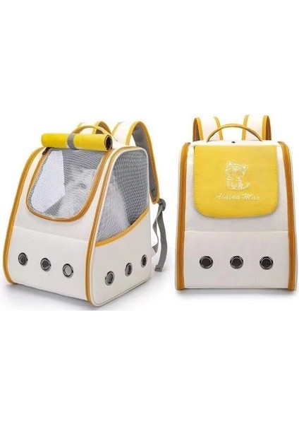 AA074-9 Pet Kedi Taşıyıcı Sırt Çantası Nefes Alabilir Taşınabilir Seyahat Sırt Çantası Kedi ve Köpek Için Anti Ayrılma Kemeri ile Üç Kapılı Tasarım AA074 (Yurt Dışından) modelleri