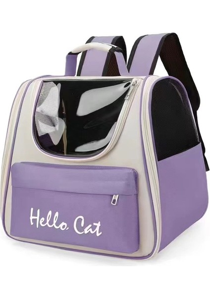 Mor Kedi Sırt Çantası Taşıyıcı Şeffaf Köpek Çantası Taşınabilir Evcil Hayvan Sırt Çantası Yavru Yavru Uzay Kapsülü Kediler Küçük Köpekler Için Taşıyıcılar Seyahat (Yurt Dışından)