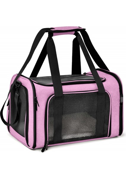Pembe 44X28X28CM Köpek Taşıyıcı Köpek Sırt Çantası Kedi Taşıma Çantası Evcil Hayvan Taşıma Çantası Seyahat Çantaları Havayolu Onaylı Taşıyıcı Kediler Köpek Aksesuarları (Yurt Dışından)