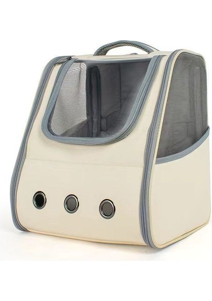 Zarif Gri Sırt Çantası Kediler Için Seyahat Şeffaf Çanta Taşıyıcı Kedi Taşıma Sırt Çantası Pet Yavru ve Küçük Köpek Evcil Hayvan Taşıma Çantası Açık Çanta (Yurt Dışından)