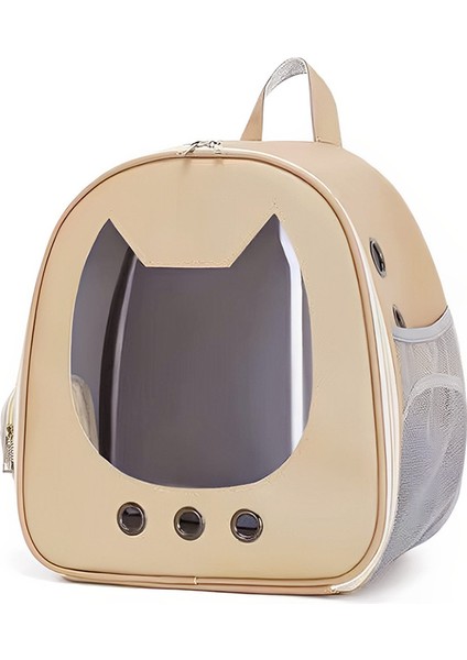 Bej Giden Sırt Çantası Kedi Çantası Yeni Işık Şeffaf Evcil Hayvan Çantası Büyük Uzay Rahat Nefes Kedi Sırt Çantası (Yurt Dışından)