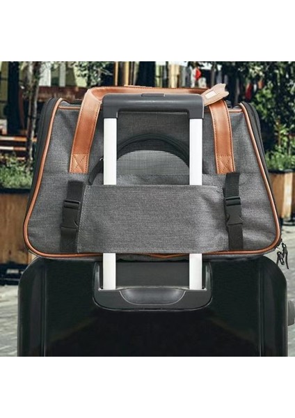 Açık Gri 0-6 kg Kedı Köpek Pet Uçak Taşıyıcıları Nefes Örgü Katlanabilir Büyük Kapasiteli Kedi Taşıma Çantası Açık Seyahat Evcil Hayvan Malzemeleri Çantası (Yurt Dışından) indirimleri