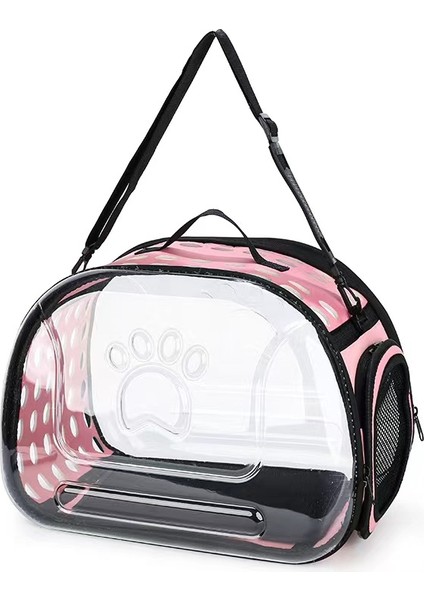 Pembe S(37X22X21CM) Kedi Köpek Taşıma Çantası Taşıma Seyahat Nefes Alabilir Pet Çanta Taşınabilir Omuz Sepeti Sırt Çantası Tavşan Tote Şeffaf Kafes (Yurt Dışından) fırsatları