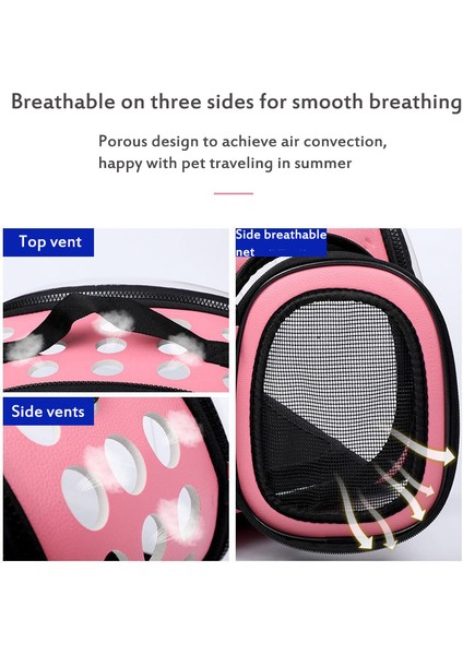 Pembe 36X20X22 cm Kedi Taşıma Çantası Kedi Kafesi Taşıma Sırt Çantası Köpek Kedi Çantası Seyahat Pet Taşınabilir Nefes Taşıyıcı Şeffaf Sırt Çantası Kediler Için Pet (Yurt Dışından) fırsatları