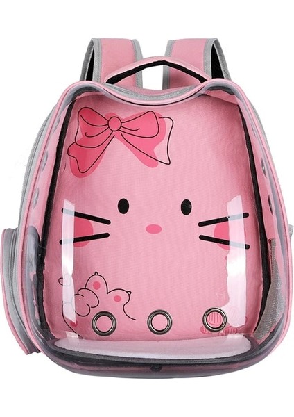 Pembe Kedi Pet Sırt Çantası Nefes Şeffaf Yavru Kedi Sırt Çantası Kediler Kutu Kafes Küçük Köpek Pet Seyahat Taşıyıcı Çanta Uzay Kapsülü (Yurt Dışından)