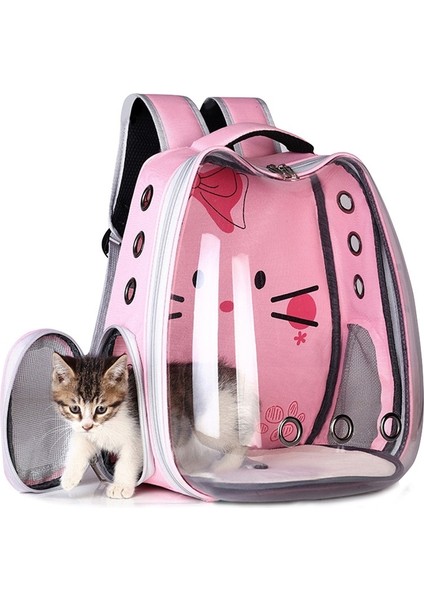 Pembe Kedi Pet Sırt Çantası Nefes Şeffaf Yavru Kedi Sırt Çantası Kediler Kutu Kafes Küçük Köpek Pet Seyahat Taşıyıcı Çanta Uzay Kapsülü (Yurt Dışından) indirimleri
