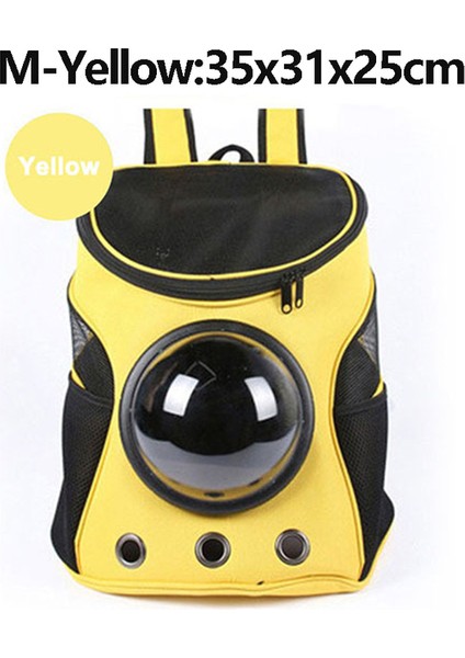 M-Sarı Büyük Kapasiteli Köpek Taşıma Çantası Lüks Kanvas Uzay Kapsülü Kedi Köpek Taşıyıcı Seyahat Sırt Çantası Açık Köpek Yavrusu Evcil Hayvan Çantası Katlanabilir (Yurt Dışından) fiyatları