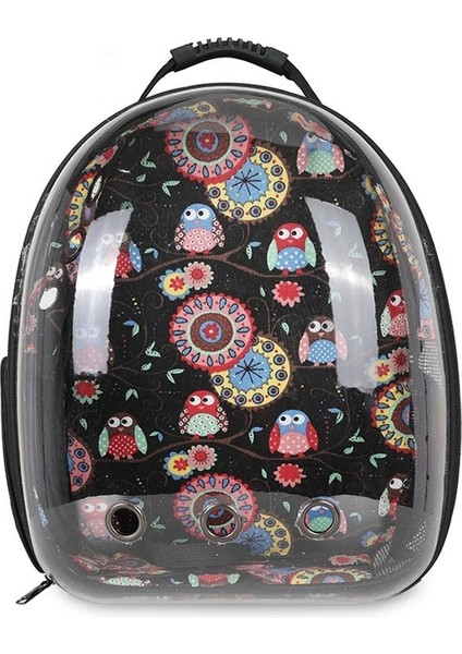 Siyah Baykuş Evcil Hayvan Sırt Çantası Şeffaf Uzay Kapsülü Taşınabilir Kedi Taşıma Çantaları Taşıma Nefes Alabilen Su Geçirmez Çanta Seyahat Dış Mekan Ürünü (Yurt Dışından)