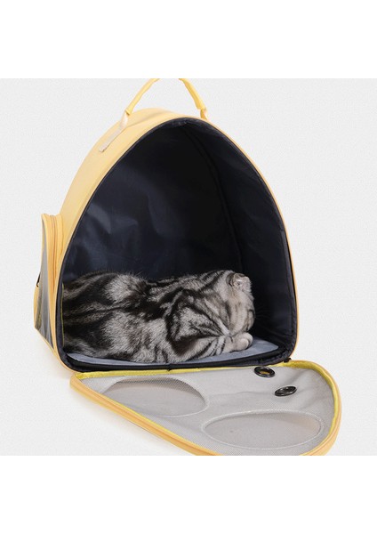 Siyah Evcil Hayvan Ürünleri Yaratıcı Evcil Hayvan Çantası Açık Seyahat Kedi Sırt Çantası Nefes Alabilen, Rahat, Büyük Kapasiteli Köpek Yavrusu Üçgen Sırt Çantası (Yurt Dışından) fırsatları