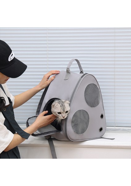 Siyah Evcil Hayvan Ürünleri Yaratıcı Evcil Hayvan Çantası Açık Seyahat Kedi Sırt Çantası Nefes Alabilen, Rahat, Büyük Kapasiteli Köpek Yavrusu Üçgen Sırt Çantası (Yurt Dışından) indirimleri