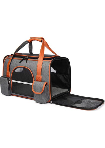 P-2 Bir Boyut Giden Seyahat Için Kedi ve Köpek Taşıma Çantası Yumuşak Pet Taşıyıcı Taşınabilir Nefes Alabilir Katlanır Çanta Pet Tote Kilitleme Emniyet Fermuarı ile (Yurt Dışından)