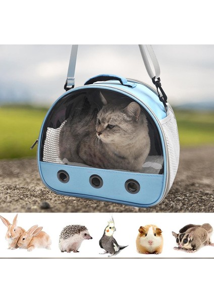 Pembe Taşınabilir Evcil Hayvan Taşıma Çantası Şeffaf Pencere ile Açık Çanta Asmak Tavşan Hamster Chinchilla Kirpi (Yurt Dışından)