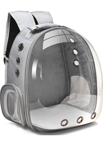 Gri Kedi Çantası Köpek Çantası Evcil Hayvan Çantası Dışında Evcil Hayvan Çantası Taşıma Uzay Kapsülü Sırt Çantası Nefes Alabilir Taşınabilir Seyahat Şeffaf Çanta Kedi Sırt Çantası (Yurt Dışından)