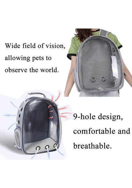 Gri Kedi Çantası Köpek Çantası Evcil Hayvan Çantası Dışında Evcil Hayvan Çantası Taşıma Uzay Kapsülü Sırt Çantası Nefes Alabilir Taşınabilir Seyahat Şeffaf Çanta Kedi Sırt Çantası (Yurt Dışından) modelleri