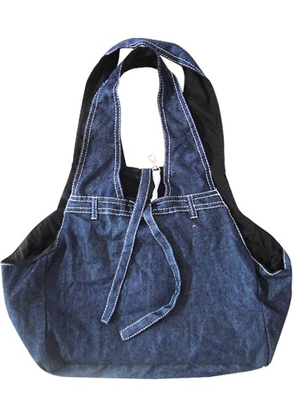 Koyu Mavi 33X17X53CM Battilo Köpek Çantası Küçük Pet Denim Çanta Köpek Sling Taşıyıcı Eller Serbest Evcil Hayvan Taşıyıcı Açık Tek Omuz Çantası Köpek Trave Çanta (Yurt Dışından)