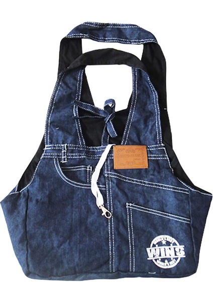 Koyu Mavi 33X17X53CM Battilo Köpek Çantası Küçük Pet Denim Çanta Köpek Sling Taşıyıcı Eller Serbest Evcil Hayvan Taşıyıcı Açık Tek Omuz Çantası Köpek Trave Çanta (Yurt Dışından) modelleri