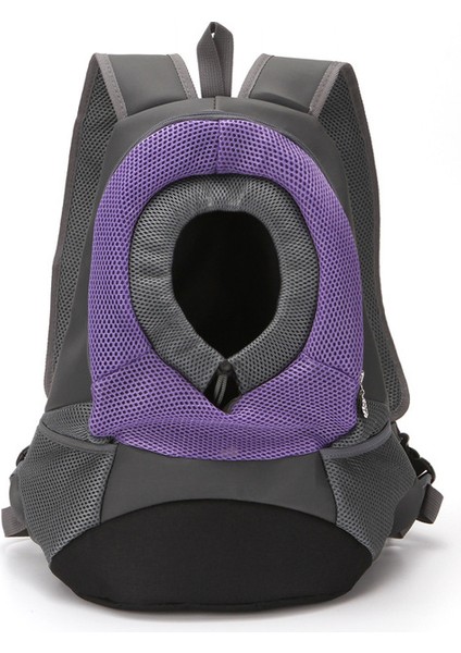 Mor 4 kg Pet Kedi Taşıma Çantası Naylon Nefes Örgü Küçük Köpek Çantası Taşınabilir Seyahat Kedi Sırt Çantası Pet Ön Outcrop Kafa Sırt Çantası Göğüs Paketi (Yurt Dışından)