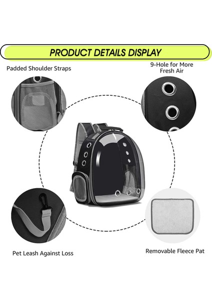 Siyah-Güneş Geçirmez F Pet Kedi Çantası Uzay Kapsülü ile Dışarı Çıkmak Köpek Çantası Sırt Çantası Şeffaf Pet Sırt Çantası Astronot Köpek Taşıma Çantası Köpek Aksesuarları (Yurt Dışından) indirimleri