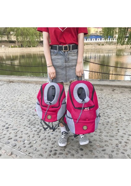 Mavi 4 kg Pet Kedi Taşıma Çantası Naylon Nefes Örgü Küçük Köpek Çantası Taşınabilir Seyahat Kedi Sırt Çantası Pet Ön Outcrop Kafa Sırt Çantası Göğüs Paketi (Yurt Dışından) fırsatları