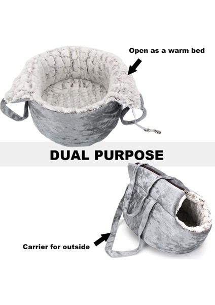 Beyaz 42X32X26 cm Yumuşak Peluş Kedi Çanta Kedi Sırt Çantası Panier Çanta Kediler Için Seyahat Peluş Kediler Çanta Pet Köpek Sırt Çantası Taşıyıcı Yatak Yavru Kedi Aksesuarları (Yurt Dışından) modelleri