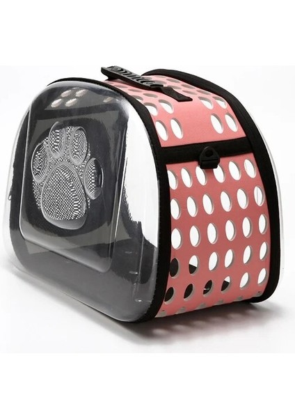 Pembe S-37CMX22CMX21CM Tnly Kedi Uzay Kapsülü Şeffaf Kedi Taşıma Çantası Nefes Pet Taşıyıcı Küçük Köpek Kedi Sırt Çantası Seyahat Kafesi Çanta Yavru Kedi Için (Yurt Dışından)