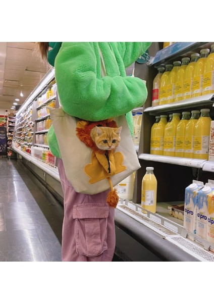 Açık Yeşil 30X36CM Açık Kafa Küçük Aslan Şekli Omuz Çantası Kediler ve Köpekler Küçük Evcil Hayvanlar Tuval Dışı El Çantası Evcil Hayvan Çantası Kedi Taşıyıcı (Yurt Dışından) modelleri